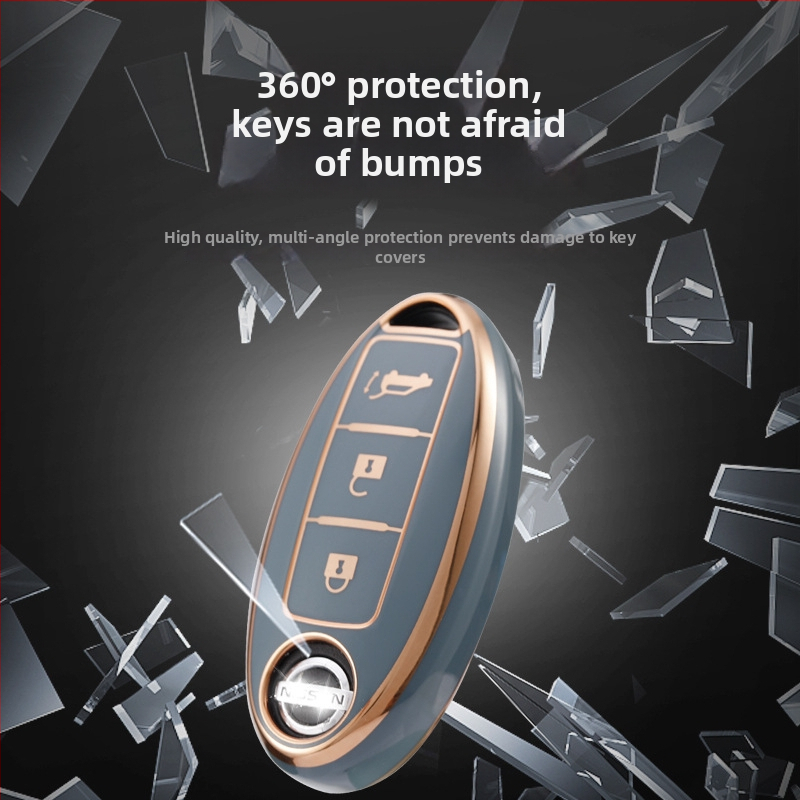 Kryt na kľúč Nissan z TPU; kompatibilný s Teana, Sylphy, Tiida, Qashqai, Bluebird; Model Nissan A11J; Licencovaný súkromný štítok: Áno