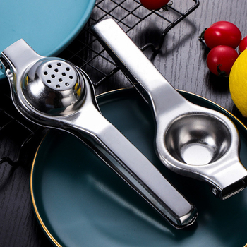 Storcător manual de lămâi din oțel inoxidabil cu filtru, design modern și simplu, cu logo