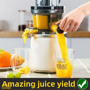 Odšťavovač na ovocie a zeleninu, automatický, veľkého priemeru, bez krájania, silikonový vnútorný zásobník, 180 W, kapacita 801–1000 ml, vertikálny skrutkovací mechanizmus