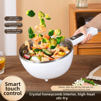 Višenamjenski električni lonac, kapacitet 4–5 L, snaga 1000–1350 W, unutarnji lonac od aluminijske legure, LCD zaslon, regulacija temperature