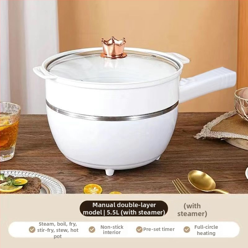 Višenamjenski električni lonac, kapacitet 4–5 L, snaga 1000–1350 W, unutarnji lonac od aluminijske legure, LCD zaslon, regulacija temperature