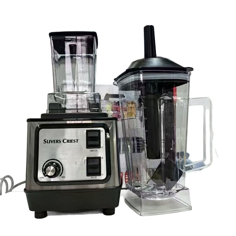 Високоскоростен блендер с двойна чаша – 6 скорости, 30000–39999 об./мин, капацитет под 1 л, корпус и чаши от неръждаема стомана