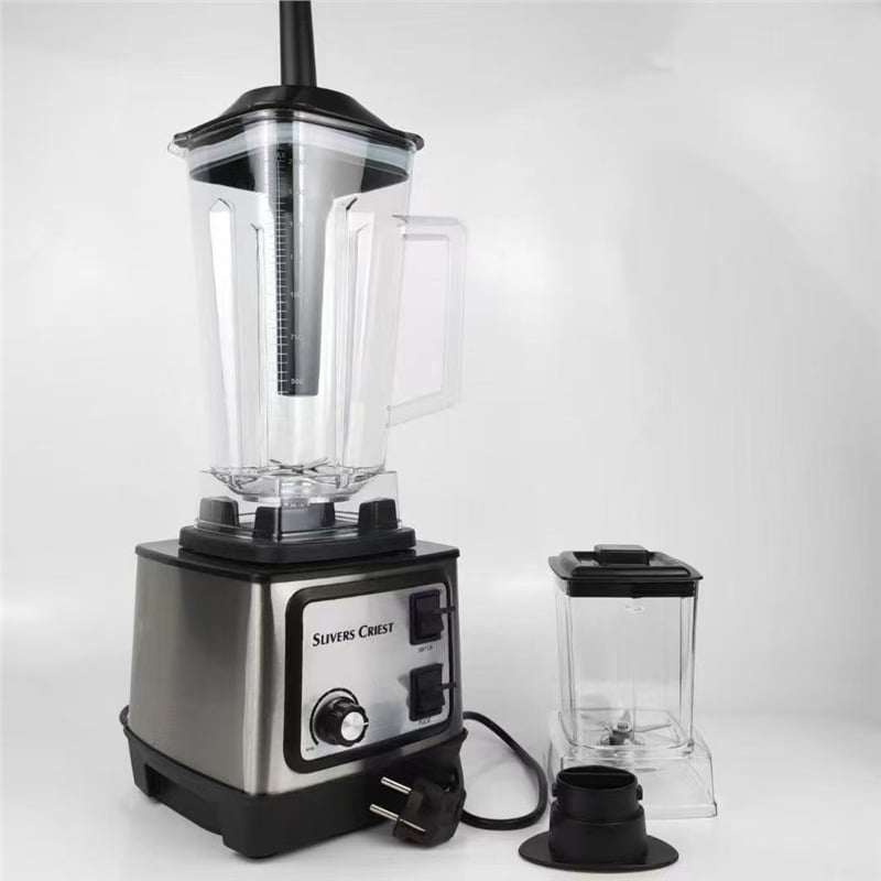 Високоскоростен блендер с двойна чаша – 6 скорости, 30000–39999 об./мин, капацитет под 1 л, корпус и чаши от неръждаема стомана