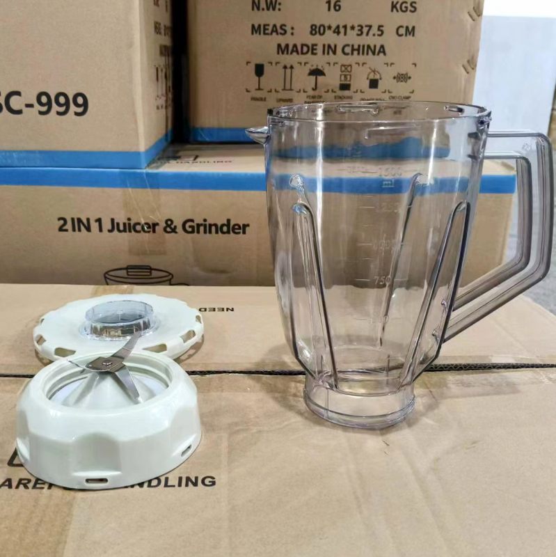Stroj za cijeđenje/miješanje/kuhanje — kapacitet 1–3 L; 3 brzine; 4 oštrice s dvostrukim miješanjim lopaticama; sjeckanje i rezanje; poluautomatni rad; niskonaponski motor (≤36 V) <10000 rpm
