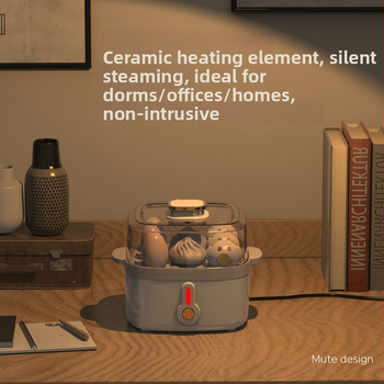 Ηλεκτρικός ατμομάγειρας με δύο επίπεδα, χωρητικότητα κάτω από 6 λίτρα, 220V, 200/300W, εσωτερικός κάδος από PP κατάλληλο για τρόφιμα