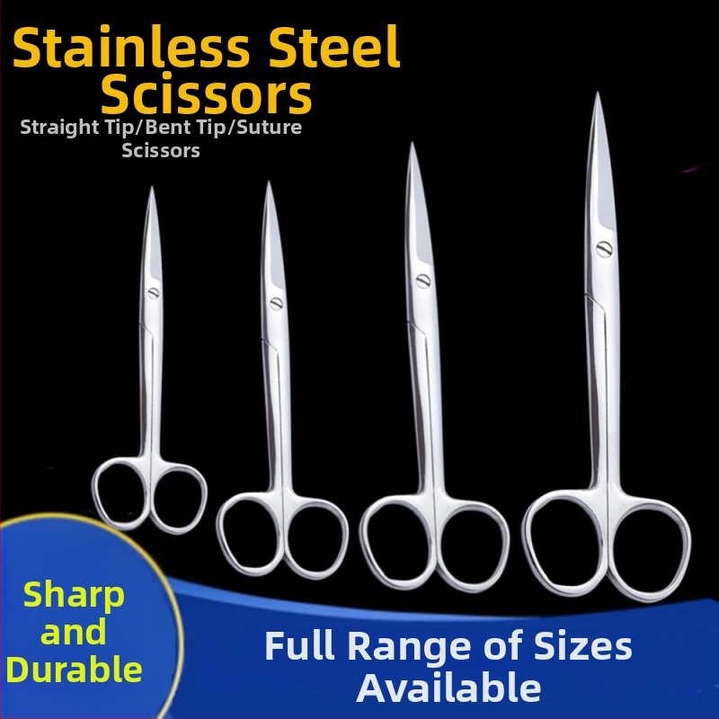 Nerezové chirurgické nožnice na odstránenie stehů, zahnutý hrot, nožnice na gázu a obväzy, značka Chuangyue