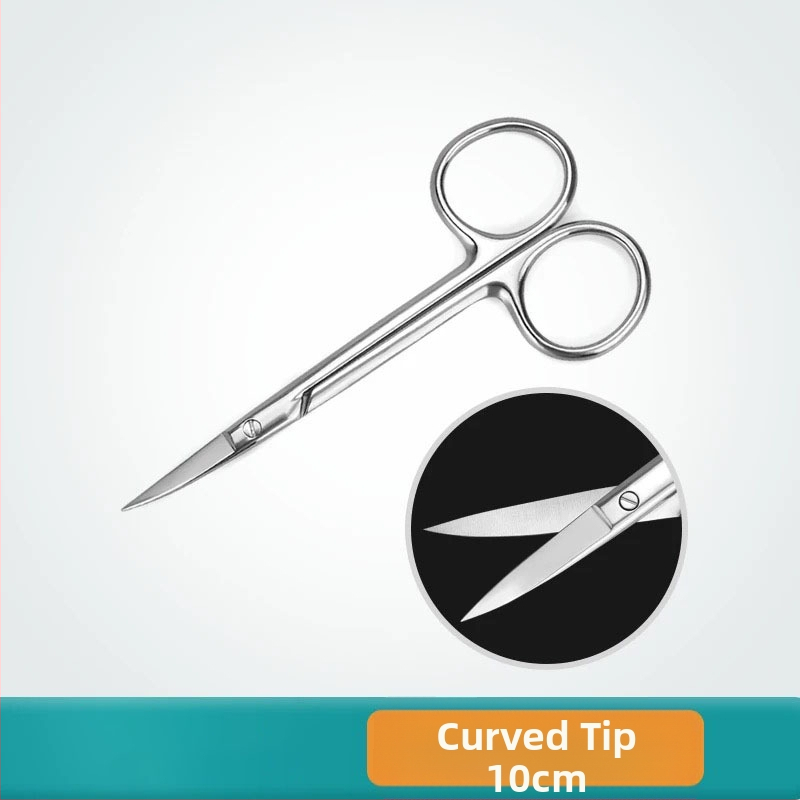 Nerezové chirurgické nožnice na odstránenie stehů, zahnutý hrot, nožnice na gázu a obväzy, značka Chuangyue