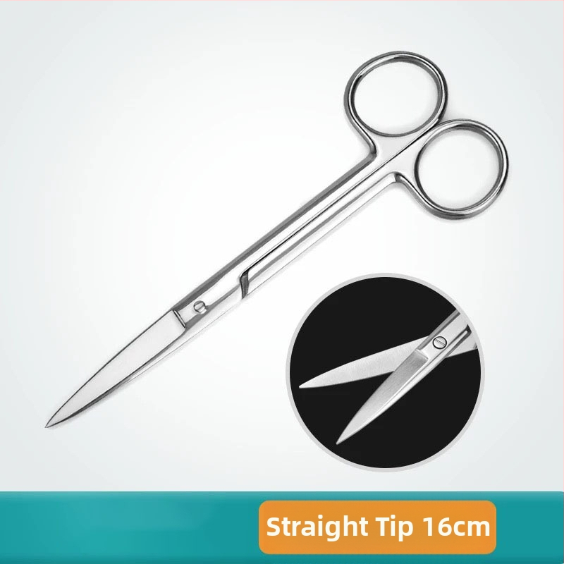 Nerezové chirurgické nožnice na odstránenie stehů, zahnutý hrot, nožnice na gázu a obväzy, značka Chuangyue