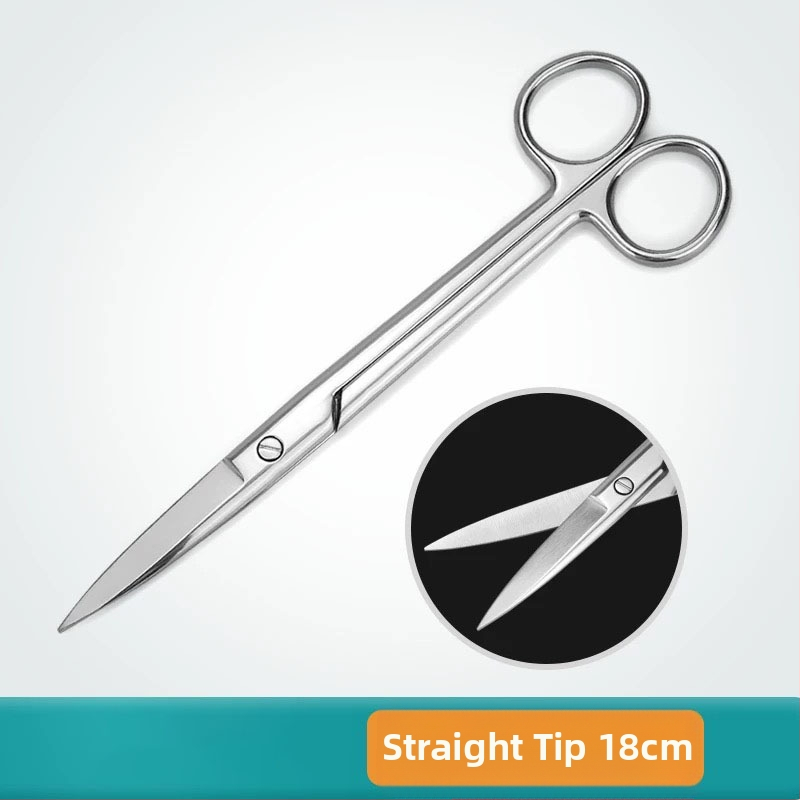 Nerezové chirurgické nožnice na odstránenie stehů, zahnutý hrot, nožnice na gázu a obväzy, značka Chuangyue
