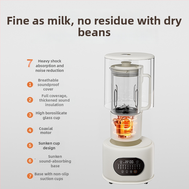 Ohrievajúci viacfunkčný vysokorýchlostný mixér s kapacitou 1,2 L, dotykové ovládanie, plne automatický chod