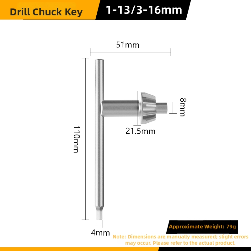 Kľúč pre upínací čap vrtáky — Model: Drill Chuck Key; Kód produktu: F7555J5MM97H58; Značka: Other