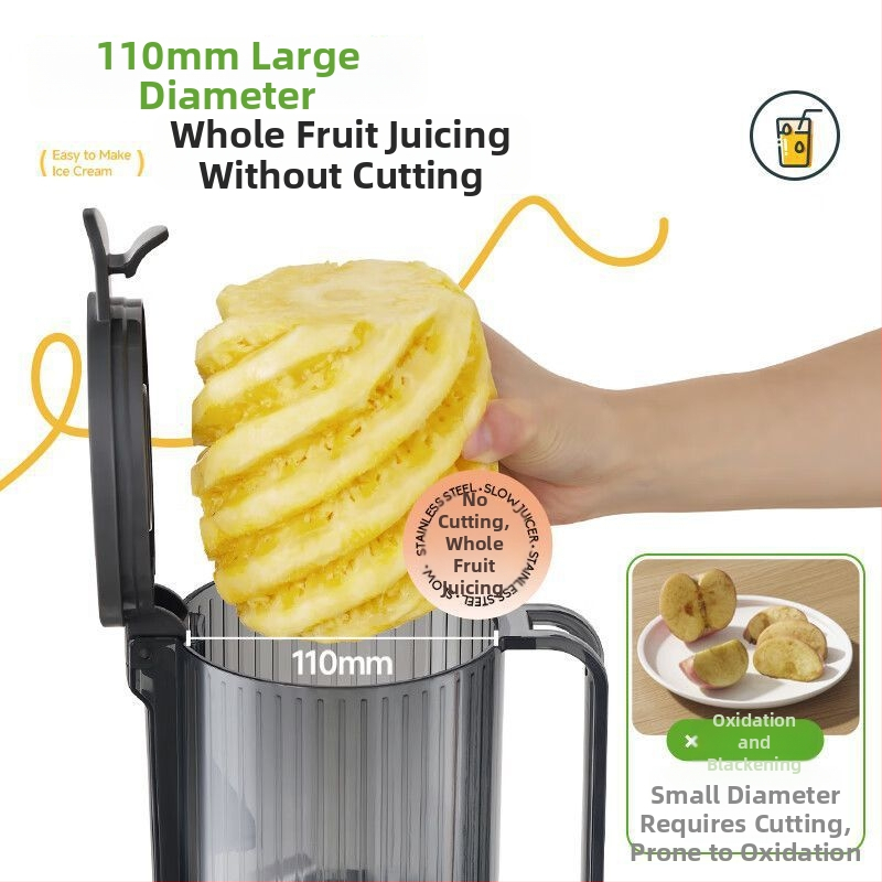 Sapphire domáci odšťavovač — ABS telo, až 200 W, výstup šťavy 401–600 ml, maximálna rýchlosť 12 000 rpm, nádoba na dužinu až 500 ml