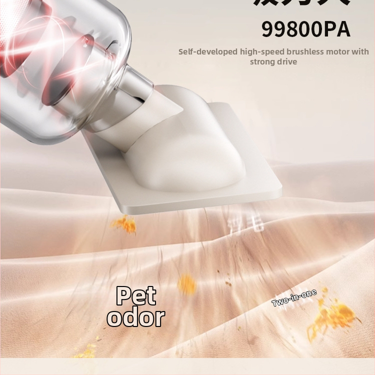 Φορητός ασύρματος χειρολαβικός σκουπιστήρας για γάτες, αναρρόφηση 20000 Pa, ισχύς 90 W, επαναφορτιζόμενο, πλενόμενος κάδος σκόνης