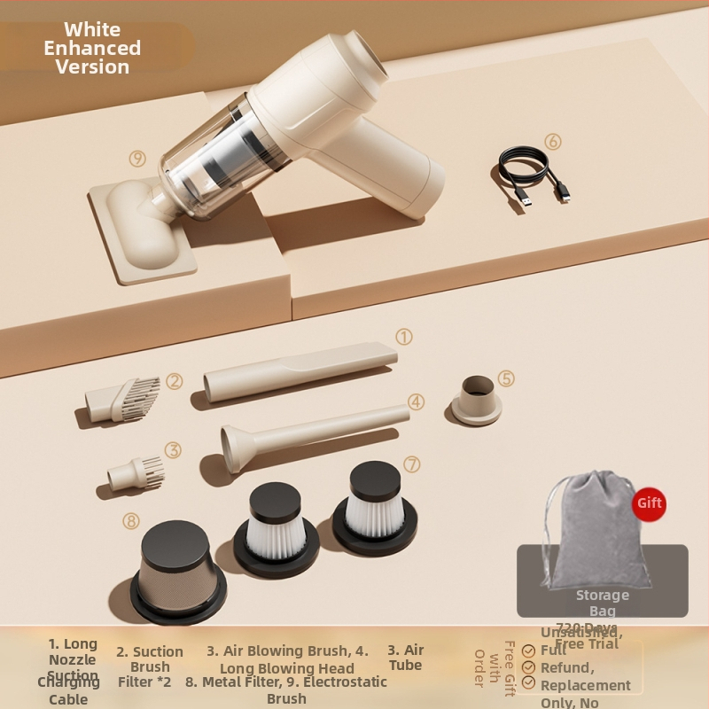 Φορητός ασύρματος χειρολαβικός σκουπιστήρας για γάτες, αναρρόφηση 20000 Pa, ισχύς 90 W, επαναφορτιζόμενο, πλενόμενος κάδος σκόνης