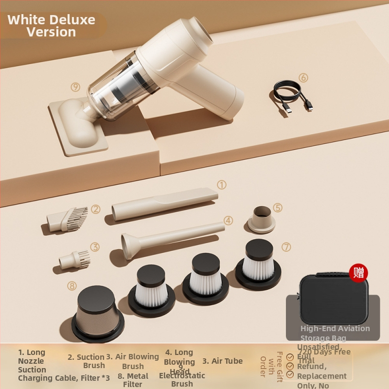 Φορητός ασύρματος χειρολαβικός σκουπιστήρας για γάτες, αναρρόφηση 20000 Pa, ισχύς 90 W, επαναφορτιζόμενο, πλενόμενος κάδος σκόνης