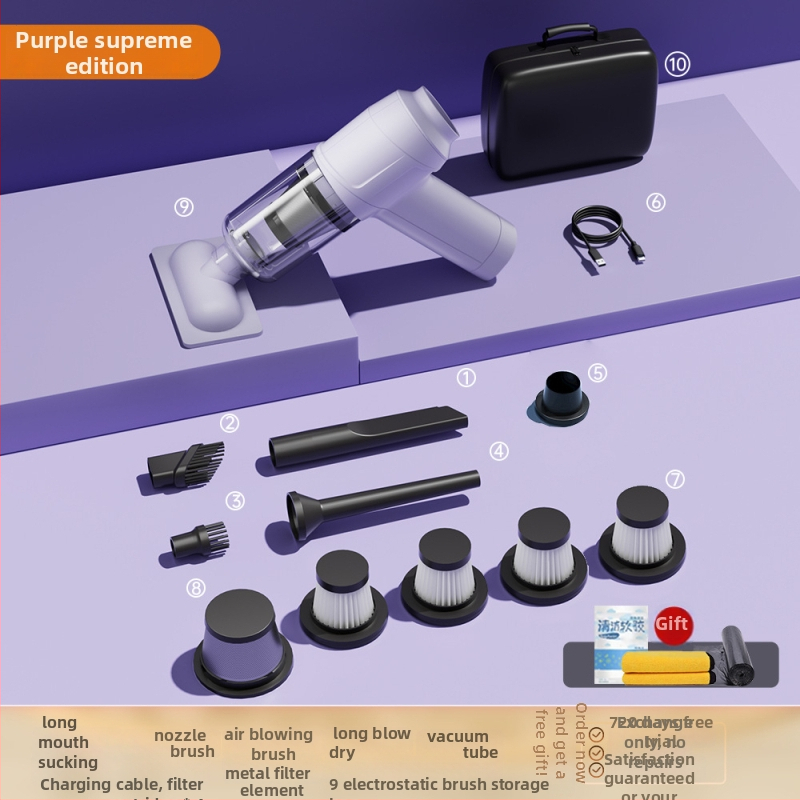 Φορητός ασύρματος χειρολαβικός σκουπιστήρας για γάτες, αναρρόφηση 20000 Pa, ισχύς 90 W, επαναφορτιζόμενο, πλενόμενος κάδος σκόνης