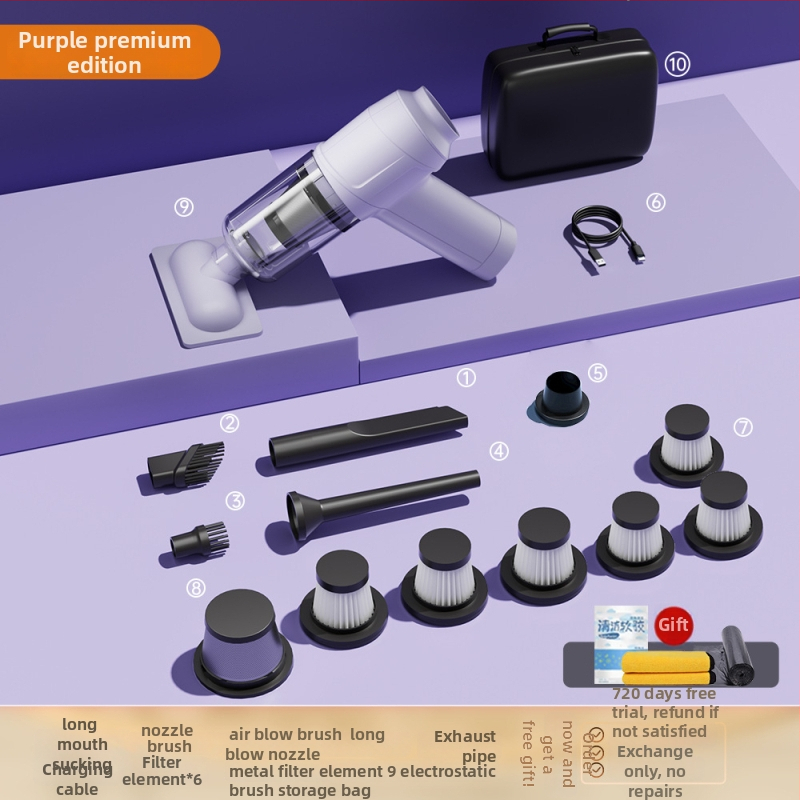 Φορητός ασύρματος χειρολαβικός σκουπιστήρας για γάτες, αναρρόφηση 20000 Pa, ισχύς 90 W, επαναφορτιζόμενο, πλενόμενος κάδος σκόνης