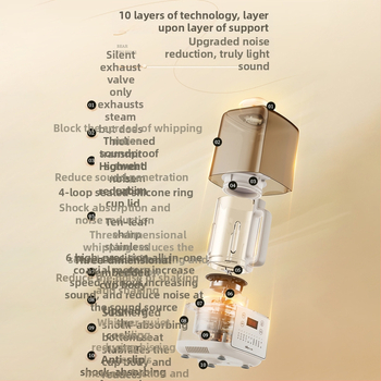 PBJ-F01G1 Vysokorýchlostný mixér na rozbitie stien, kapacita 1.5 L, dotykové ovládanie, izolácia, výživový doplnok, časovač