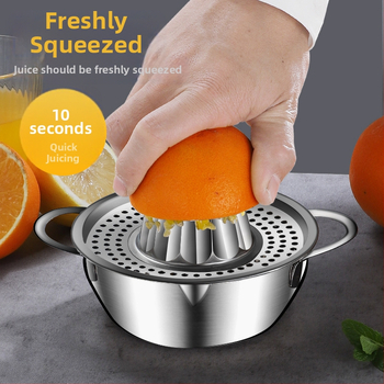 Ručni cediljak za limun od nehrđajućeg čelika, prenosiv i višefunkcionalan, dostupna privatna etiketa