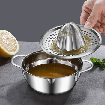 Ručni cediljak za limun od nehrđajućeg čelika, prenosiv i višefunkcionalan, dostupna privatna etiketa