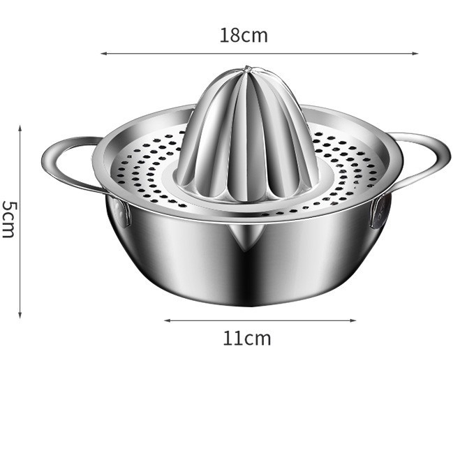 Ručni cediljak za limun od nehrđajućeg čelika, prenosiv i višefunkcionalan, dostupna privatna etiketa