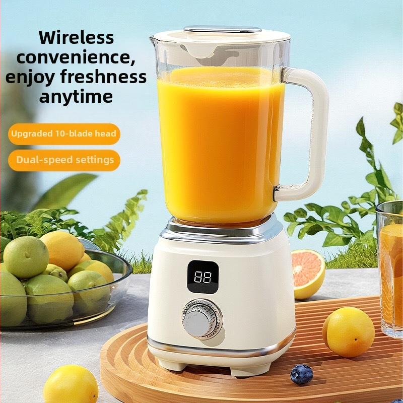 Domácí odšťavovač, plně automatický, přenosný, až 12 000 rpm, 150 W, kapacita 401–600 ml, 5+ nožov, vnútorná nádoba z borosilikátového skla