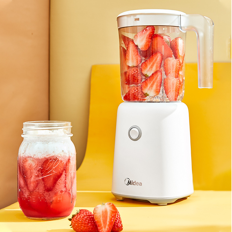 Midea WBL2501B pametni sokovnik i mlježač za hranu za bebe, 250W, 0,6 L, do 12.000 rpm, glava s četiri oštrice, unutarnja posuda od borosilikatnog stakla