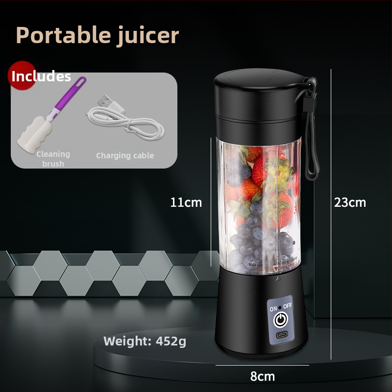 Prenosný odšťavovač s USB bezdrôtovým nabíjaním, 75W, 18000 rpm, 400 ml, vstavaná batéria, 5 a viac nožov