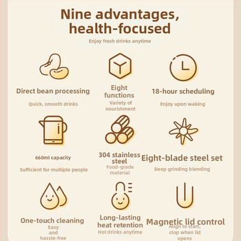 Domácka šójová mliekárska jednotka Little Raccoon DJJ pre domáce použitie, 220V, kapacita do 10 l, pre 2–3 osoby, funkcia prednastavenia, energetická trieda 1