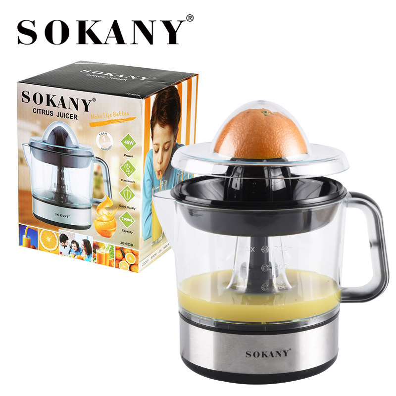 Sokovnik s vertikalnim vijčanim osovinom, 18000 rpm, 220V, kružni otvor za hranjenje, 601–800 ml po korištenju