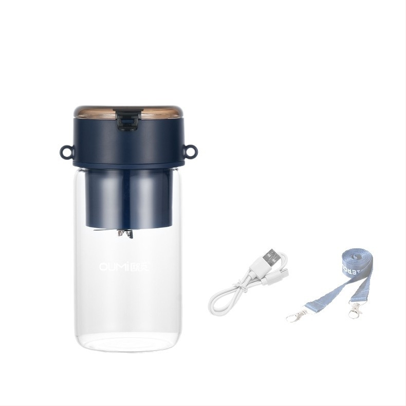Prijenosna čaša za cijedjenje s visokim borosilikatnim staklom, 80W, 18000 rpm, 5+ oštrica, kapacitet 400 ml, punjiva baterija