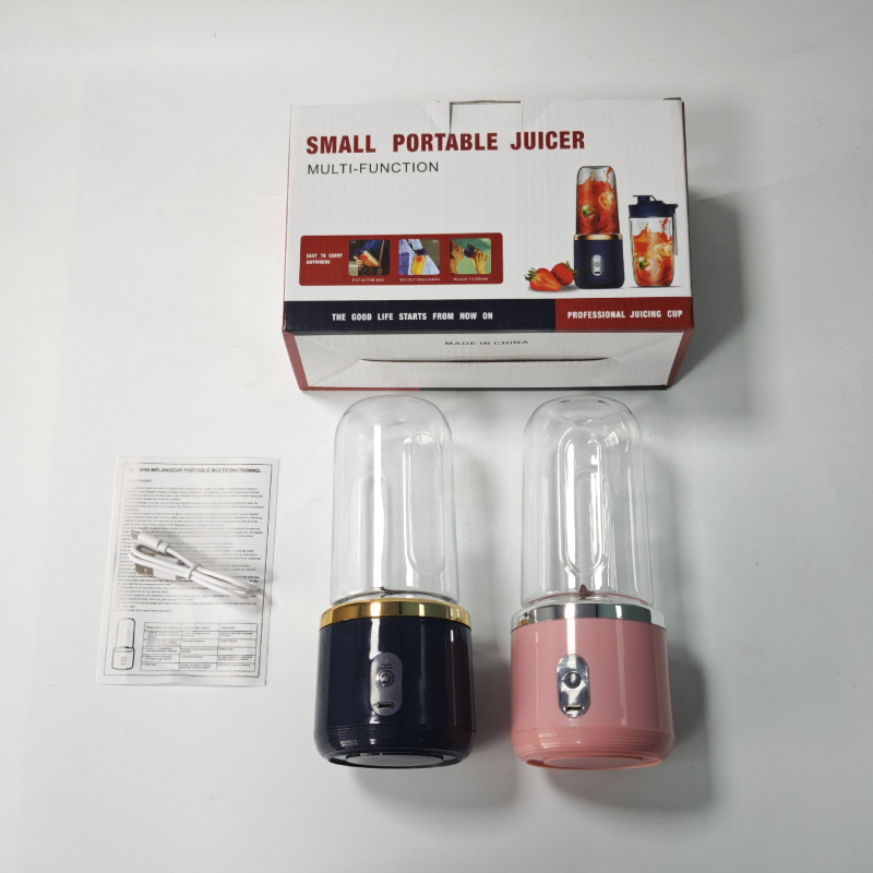 Mini prijenosni cijeđivač s ugrađenom punjivom baterijom, 5+ oštrica, plast za hranu, ≤200W, otporan na padove