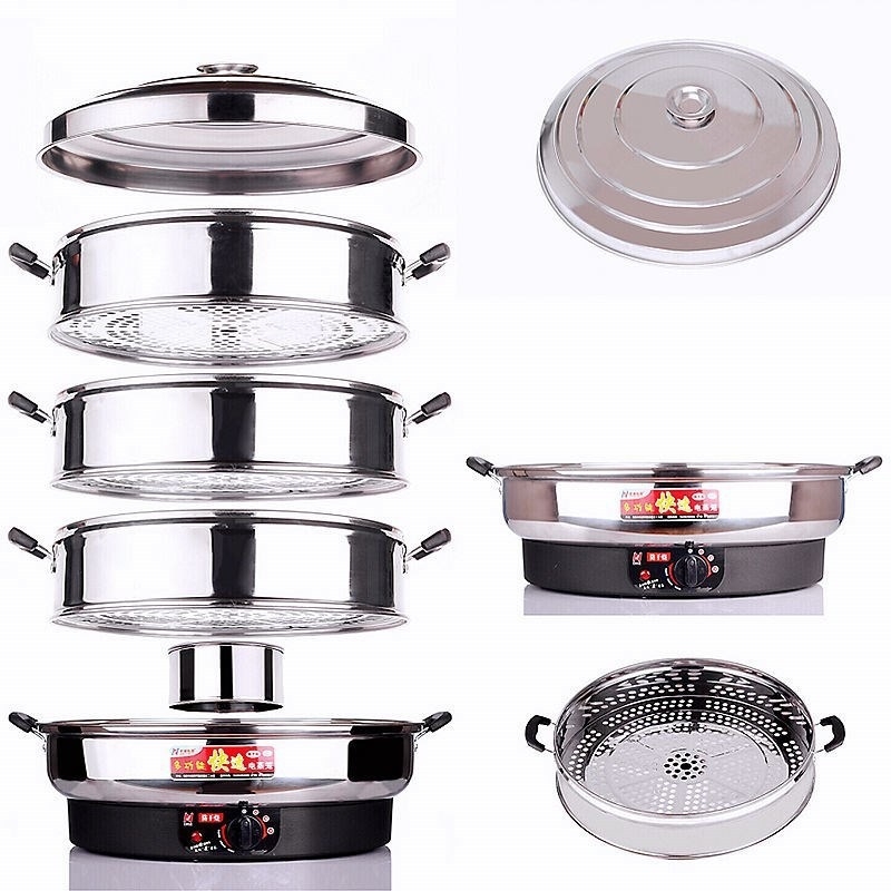 Aburitor electric, cu trei etaje, din oțel inoxidabil, capacitate peste 10 L, control mecanic