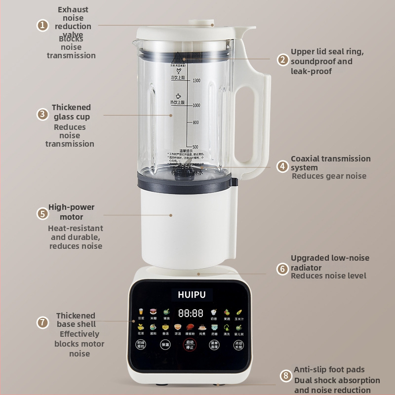 Vysokorýchlostný mixér, objem 1,2 l, dotykové ovládanie, automatické fungovanie, ohrev a sterilizácia