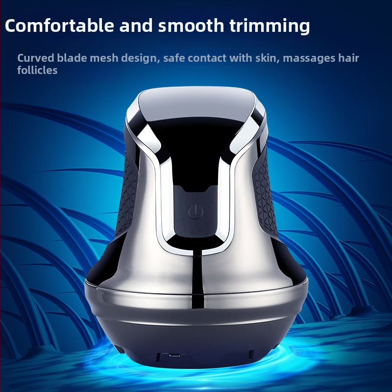 Električni podrezivač za golu glavu s rotacijskom oštricom od nehrđajućeg čelika, ugrađena baterija 500-800 mAh, trajanje 3-6 sati, način punjenja, čišćenje cijelog tijela