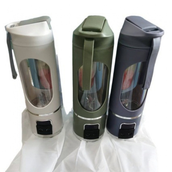 Automatska čaša za sok za kućnu upotrebu, prijenosni USB punjivi sokovnik, velika kapaciteta 401–600 ml, 12-stupanjova oštrica, ugrađena baterija koja se puni