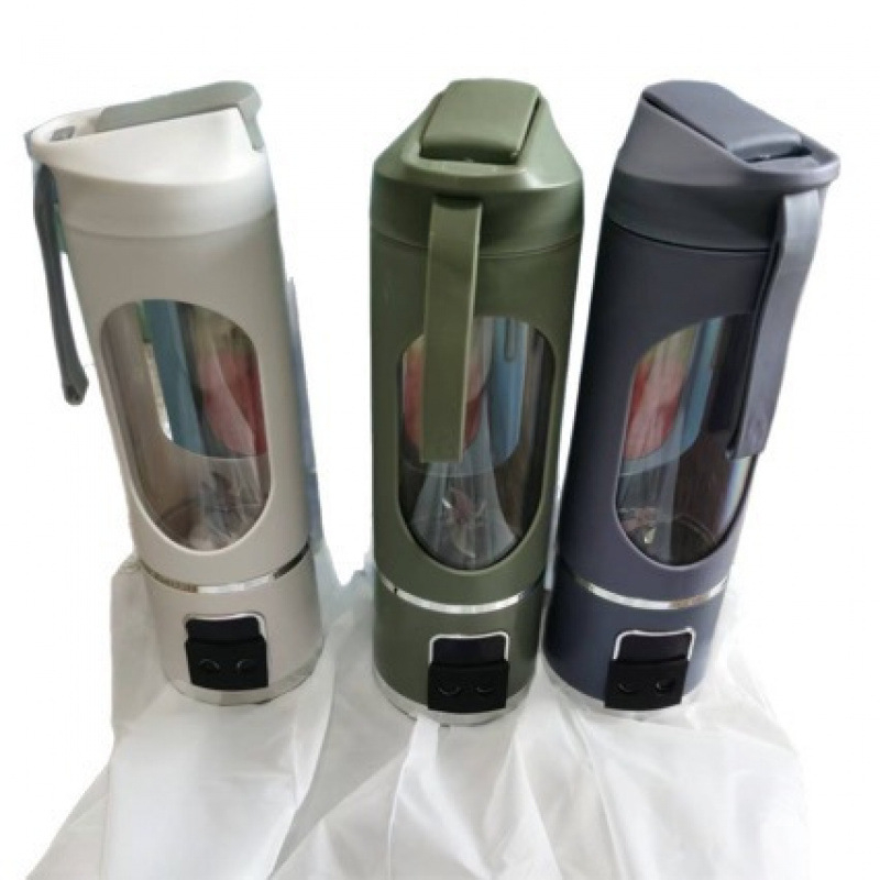 Automatska čaša za sok za kućnu upotrebu, prijenosni USB punjivi sokovnik, velika kapaciteta 401–600 ml, 12-stupanjova oštrica, ugrađena baterija koja se puni