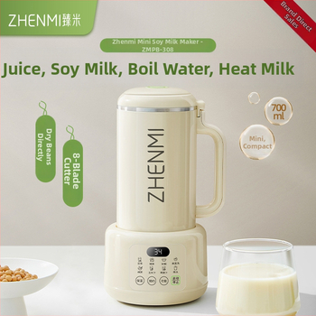 Zhenmi ZMPB-308 Sójové mlieko stroj s technológiou rozbíjania stien, domáci automatický bez varenia, nízka hlučnosť, 1 l kapacita, automatické čistenie