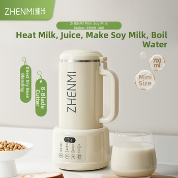 Zhenmi ZMPB-308 Sójové mlieko stroj s technológiou rozbíjania stien, domáci automatický bez varenia, nízka hlučnosť, 1 l kapacita, automatické čistenie