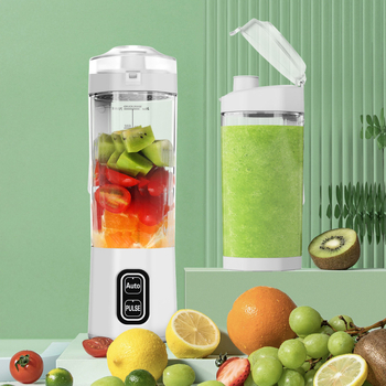 Blender portabil electric pentru suc, capacitate 700 ml, 360 W, viteză până la 22001 rpm, cinci sau mai multe lame, baterie încorporată