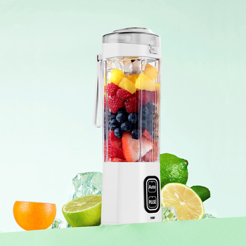 Blender portabil electric pentru suc, capacitate 700 ml, 360 W, viteză până la 22001 rpm, cinci sau mai multe lame, baterie încorporată