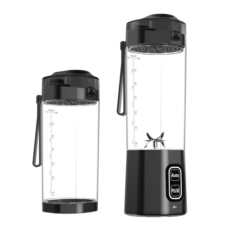 Blender portabil electric pentru suc, capacitate 700 ml, 360 W, viteză până la 22001 rpm, cinci sau mai multe lame, baterie încorporată