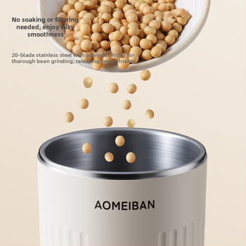 Prenosný výrobca sójového mlieka pre 1–2 osoby | mletie bez sitka, nerezové telo, objem 0,35 l, automatické čistenie, ohrev na báze