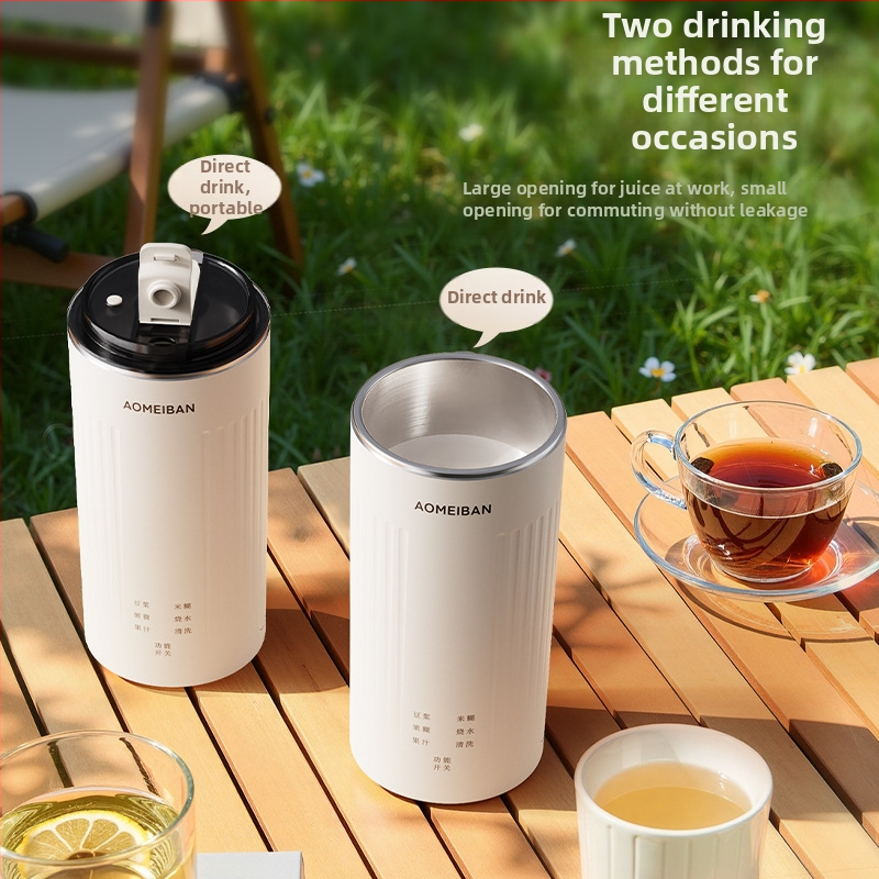 Prenosný výrobca sójového mlieka pre 1–2 osoby | mletie bez sitka, nerezové telo, objem 0,35 l, automatické čistenie, ohrev na báze