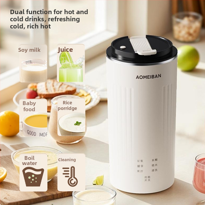 Prenosný výrobca sójového mlieka pre 1–2 osoby | mletie bez sitka, nerezové telo, objem 0,35 l, automatické čistenie, ohrev na báze