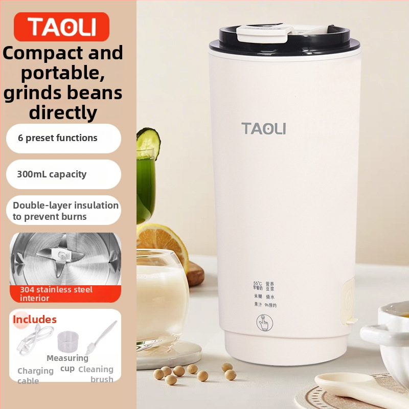 Prenosné zariadenie na sójové mlieko a detskú výživu, 300 ml – Model 301, Nerezové telo, mletie bez sitka, ohrev rámu, 300W