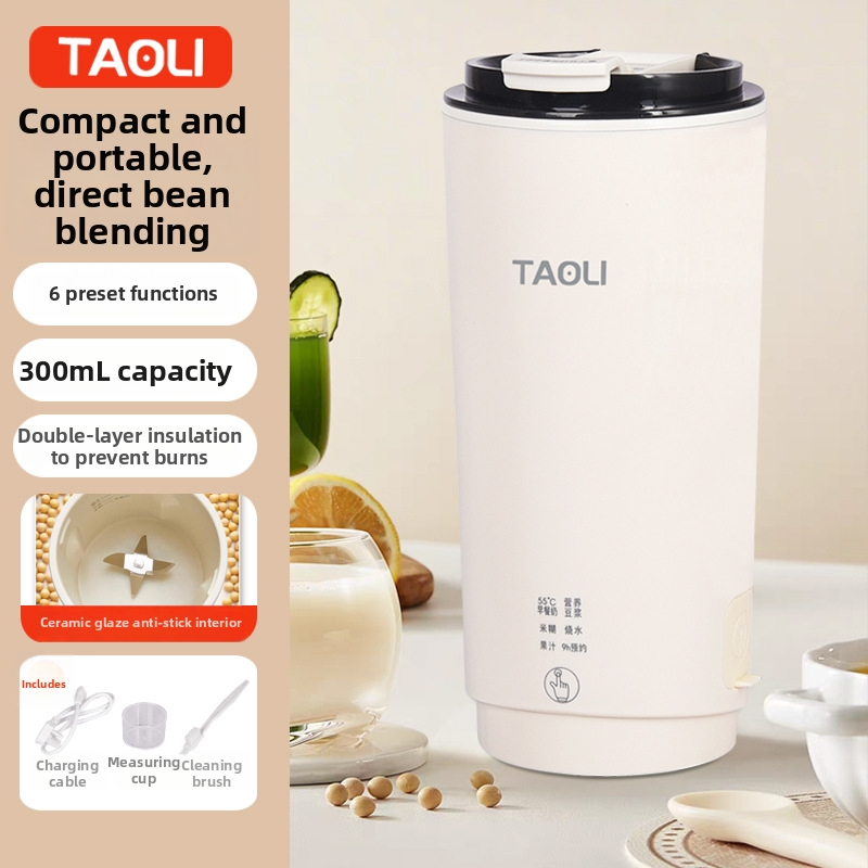 Prenosné zariadenie na sójové mlieko a detskú výživu, 300 ml – Model 301, Nerezové telo, mletie bez sitka, ohrev rámu, 300W