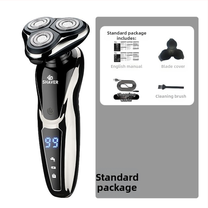 Elektrický holiaci strojček s jednou rotačnou hlavou, USB nabíjanie, 60+ minút prevádzky, bezkartáčový motor, mokré aj suché použitie