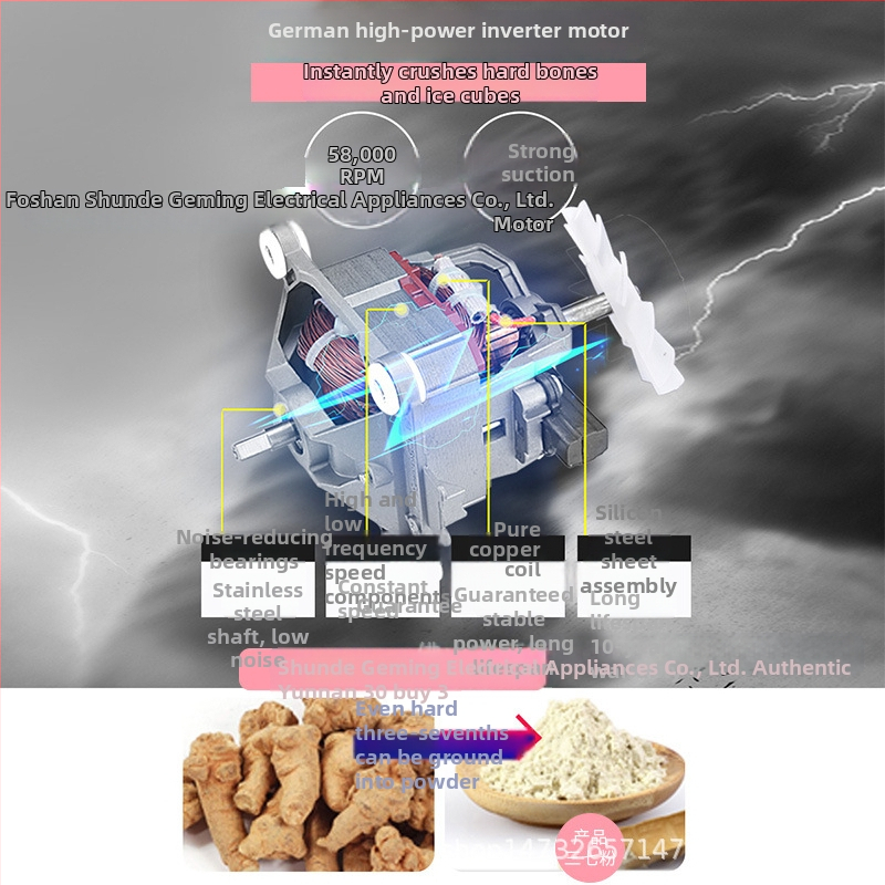 Високоскоростен кухненски блендер с нагряване, мултифункционален, автоматично смилане на месо и приготвяне на соево мляко; капацитет >1.2 л; възможност за частно етикетиране