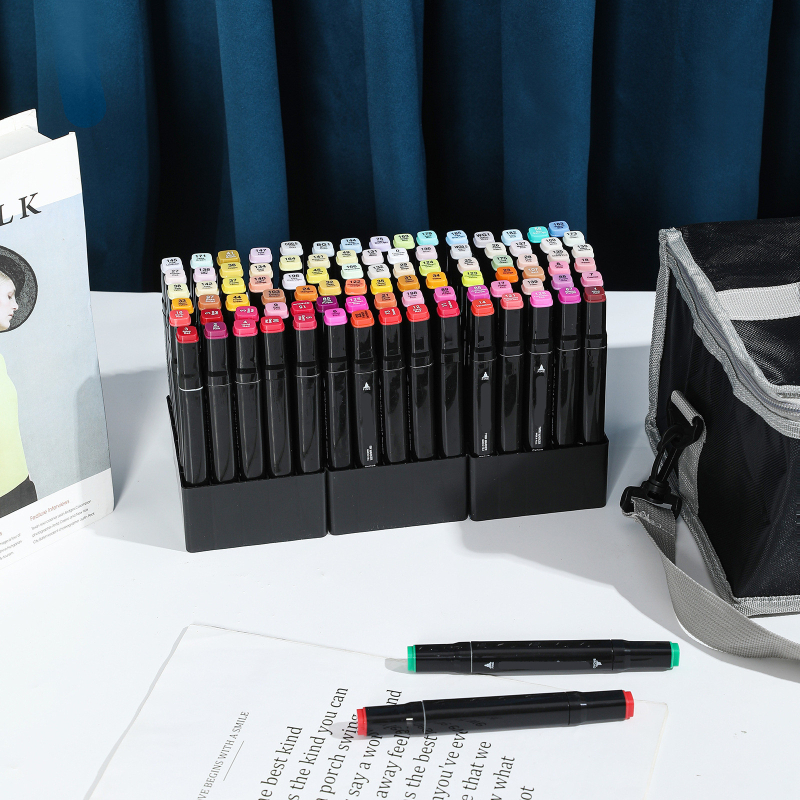 Touch Marker Set – Markeri s dvostrukim vrhom na bazi ulja i alkohola za djecu, 48 boja i 262 boje markera (na veliko)